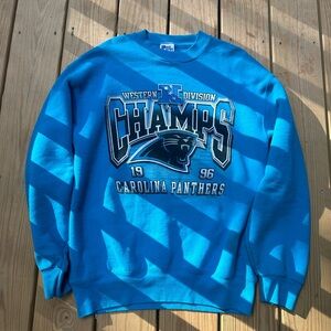 1996 vintage Panthers NFL pro layer crew